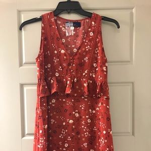 Francesca’s Floral Peplum Dress
